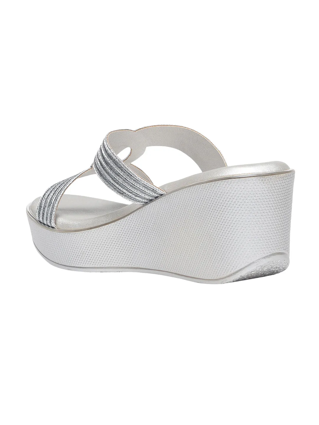 Tinley Silver Flatform Heels