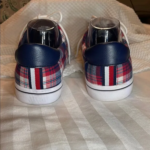 Tommy Hilfiger Men’s Phero3 Sneaker Plaid Red White Blue
