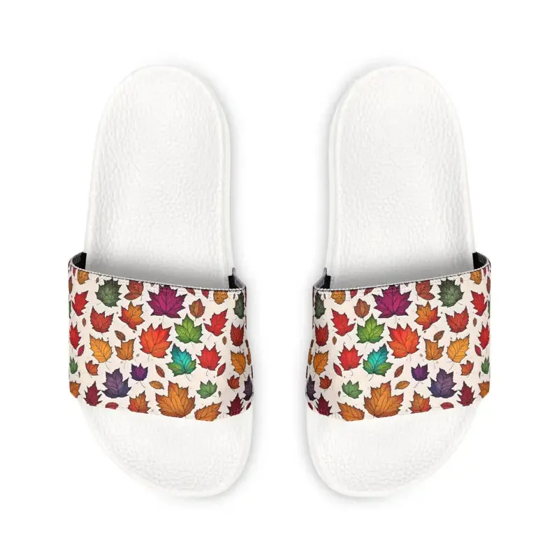 Trendy Autumn Leaves Slide Sandals
