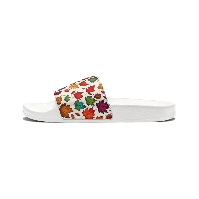 Trendy Autumn Leaves Slide Sandals