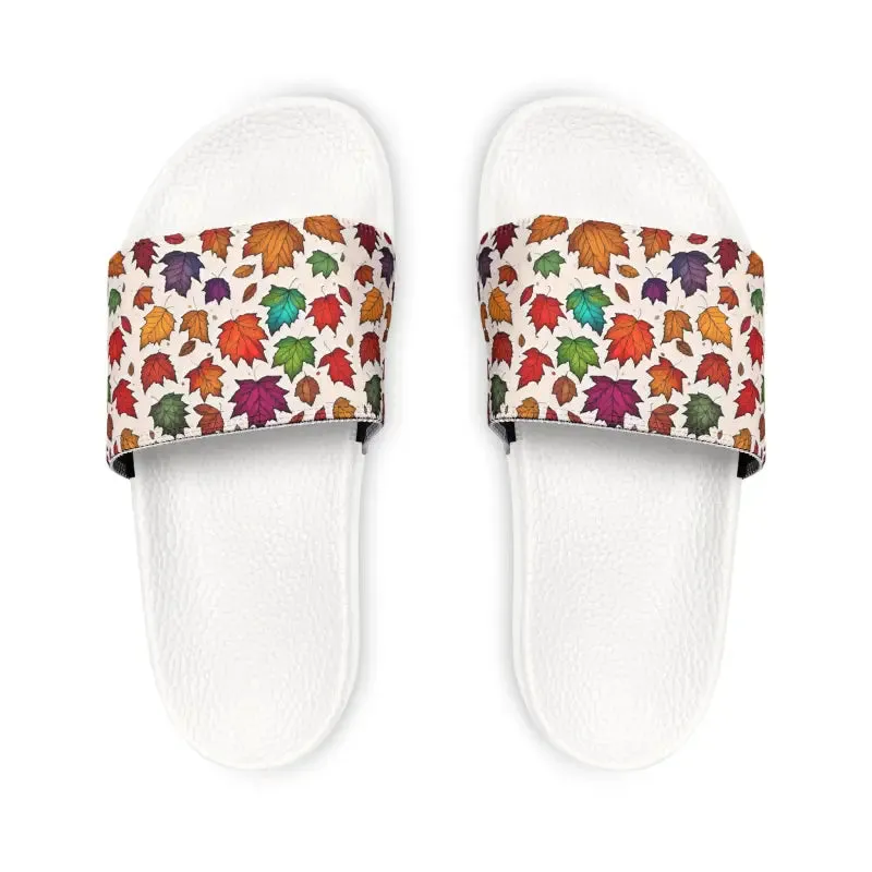 Trendy Autumn Leaves Slide Sandals