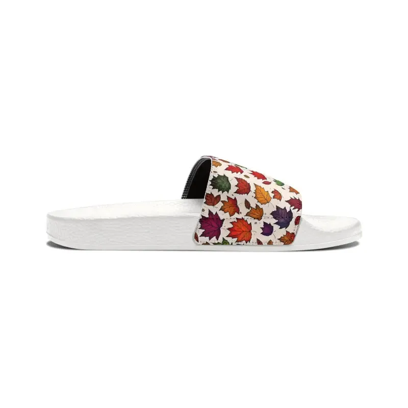 Trendy Autumn Leaves Slide Sandals