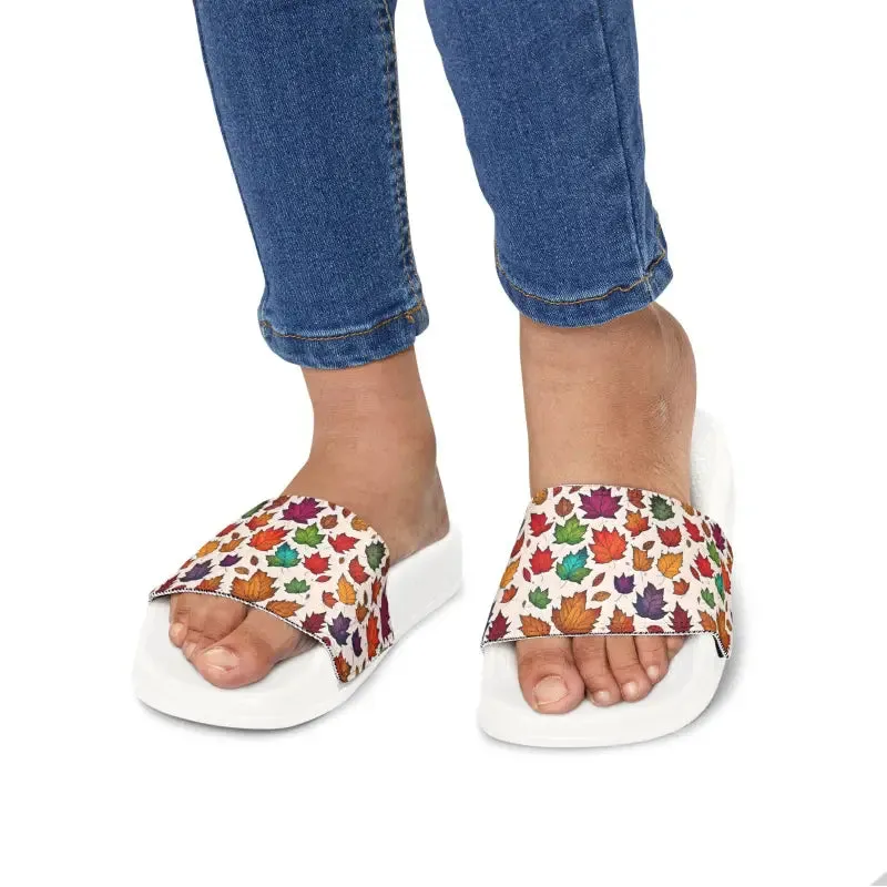 Trendy Autumn Leaves Slide Sandals