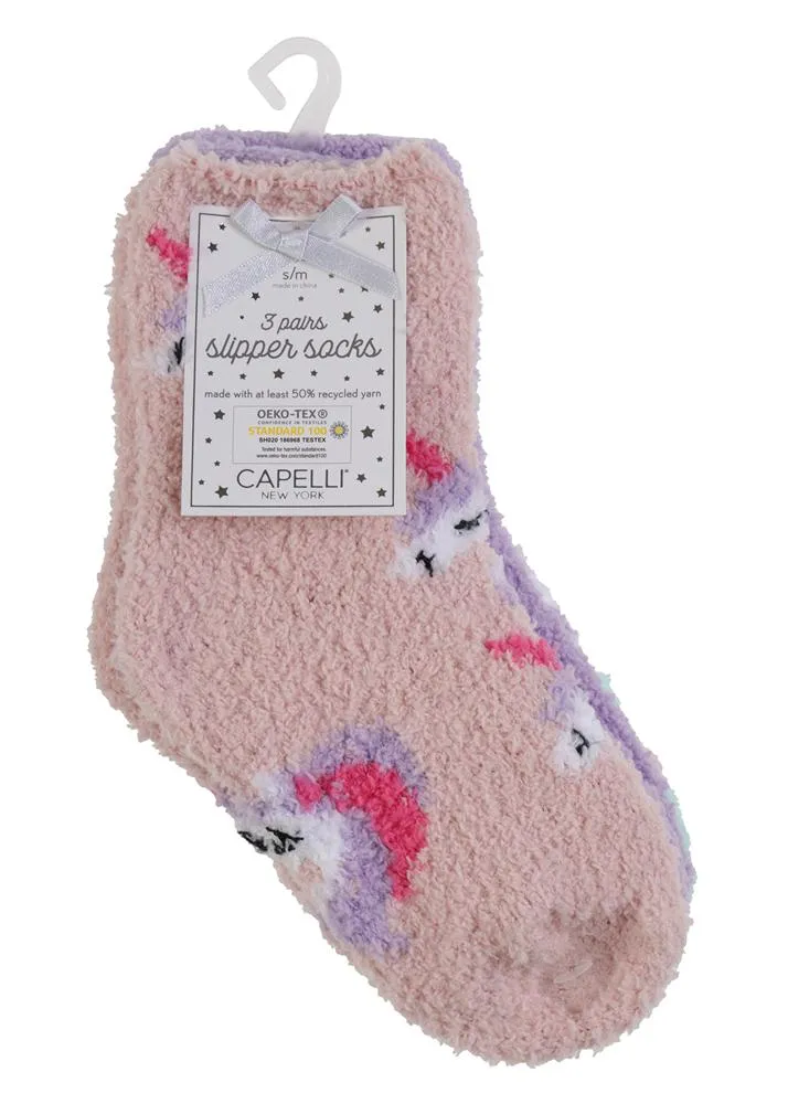Unicorn Cozy Slipper Sock 3pk