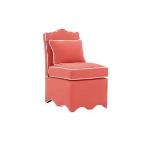 Upholstered Scallop Slipper Chair