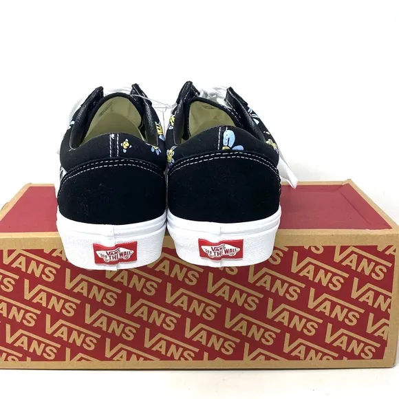 VANS Old Skool Low Top Black Floral Suede Canvas Men’s Size Sneakers VN0A5JMIY23