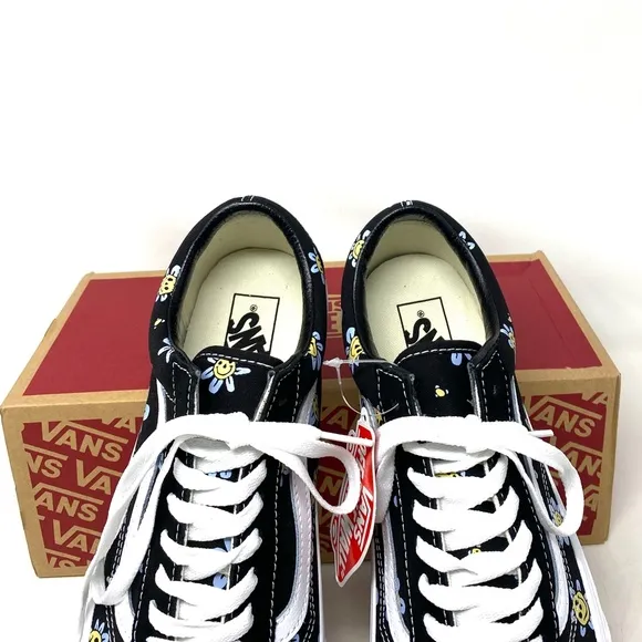 VANS Old Skool Low Top Black Floral Suede Canvas Men’s Size Sneakers VN0A5JMIY23