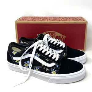 VANS Old Skool Low Top Black Floral Suede Canvas Men’s Size Sneakers VN0A5JMIY23