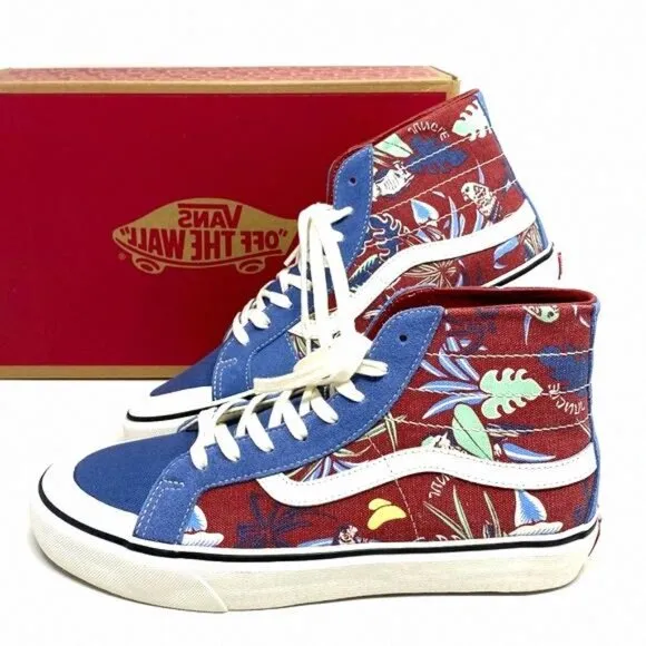 VANS Sk8-Hi 138 Decon Blue Beige Women's Suede VN0A4BX2B6R Size Sneakers Canvas