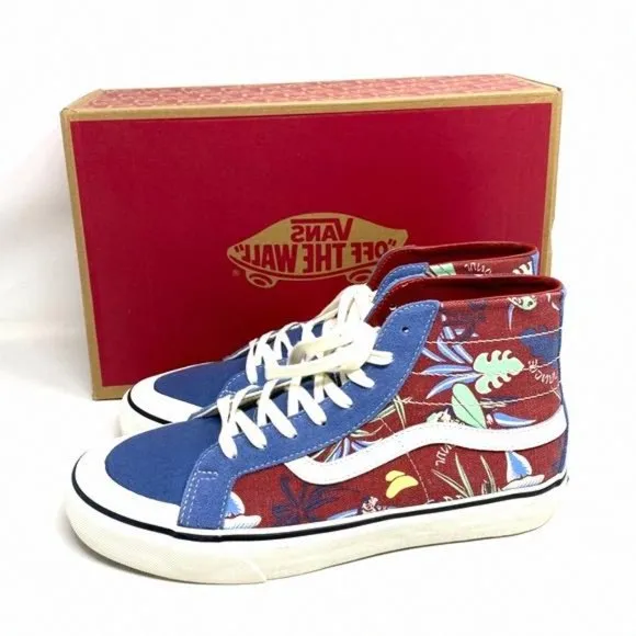 VANS Sk8-Hi 138 Decon Blue Beige Women's Suede VN0A4BX2B6R Size Sneakers Canvas