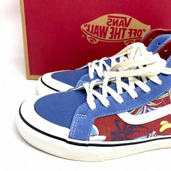 VANS Sk8-Hi 138 Decon Blue Beige Women's Suede VN0A4BX2B6R Size Sneakers Canvas
