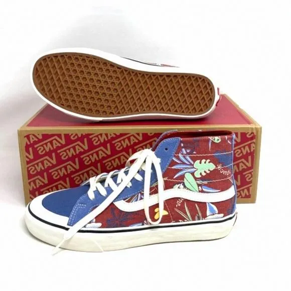 VANS Sk8-Hi 138 Decon Blue Beige Women's Suede VN0A4BX2B6R Size Sneakers Canvas