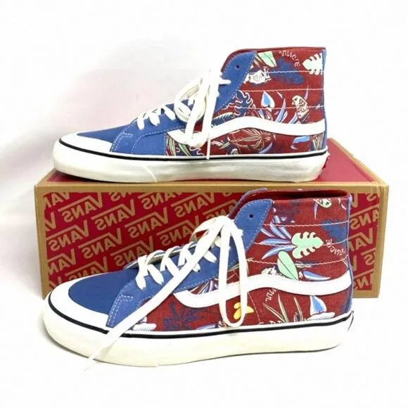 VANS Sk8-Hi 138 Decon Blue Beige Women's Suede VN0A4BX2B6R Size Sneakers Canvas