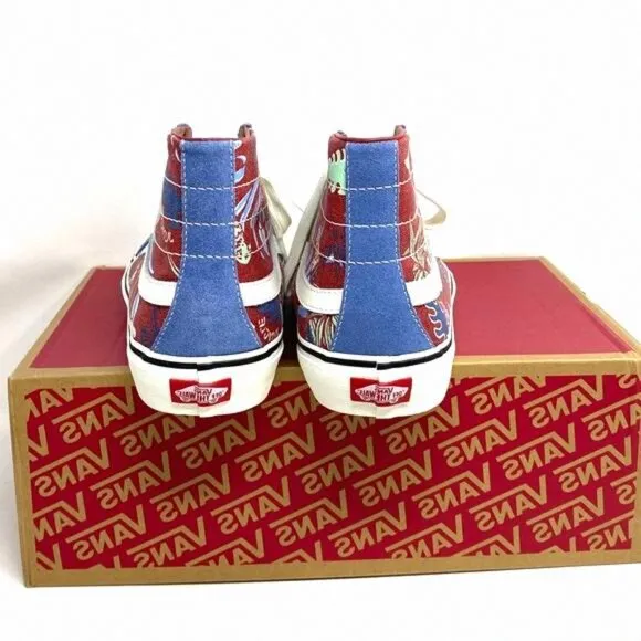 VANS Sk8-Hi 138 Decon Blue Beige Women's Suede VN0A4BX2B6R Size Sneakers Canvas