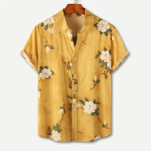 Vintage Floral Hawaiian Short Sleeve Shirt for Men – Jason