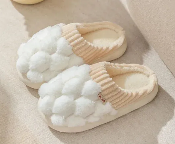 Women's Fashion Indoor Warm Non-slip Plush Slippers