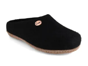 WoolFit® handmade Felt Slippers | Classic, black