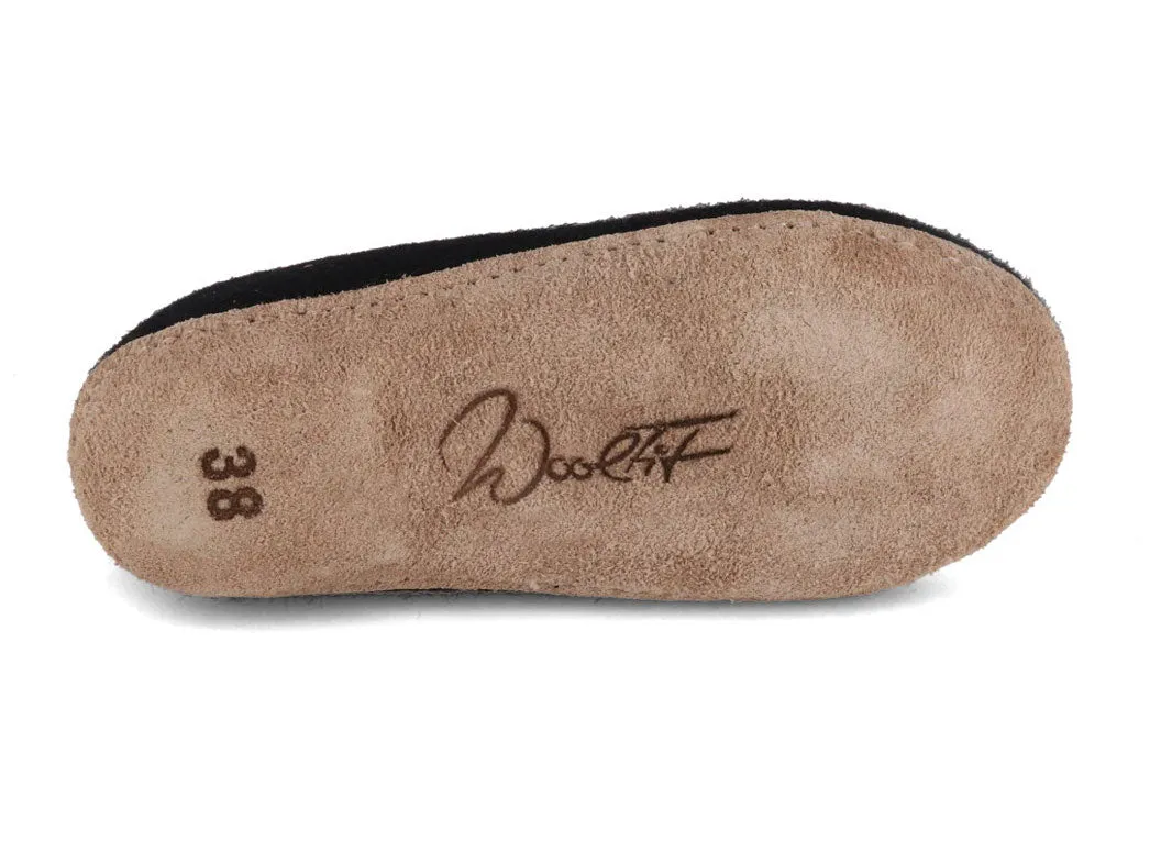 WoolFit® handmade Felt Slippers | Classic, black